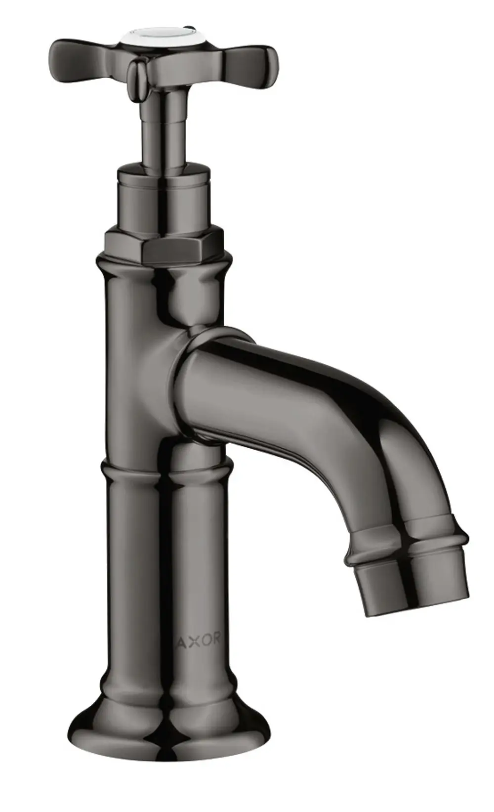 Standventil mit Kreuzgriff in Polished Black Chrome. Produkt von AXOR, geeignet für Waschbecken oder ähnliche Anwendungen.